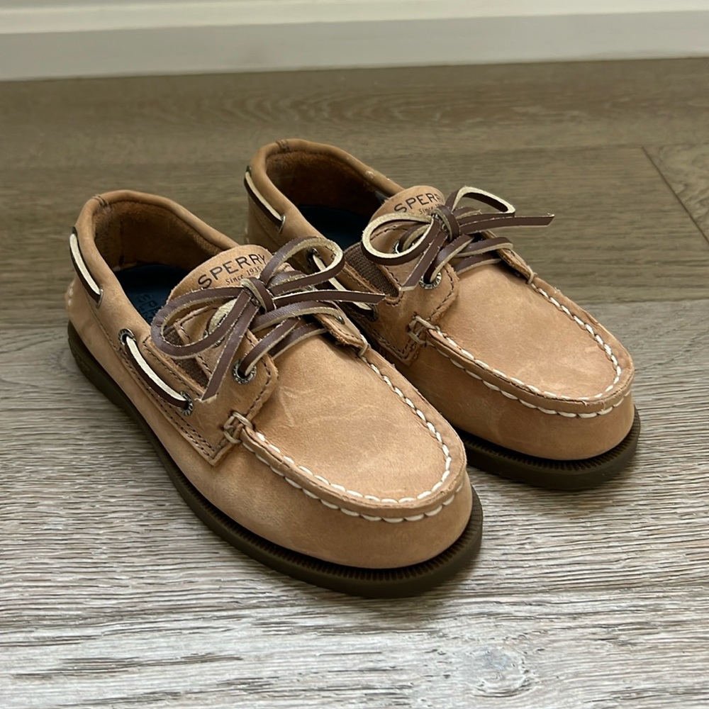 Sperry Kids Tan Moccasin Boat Shoes